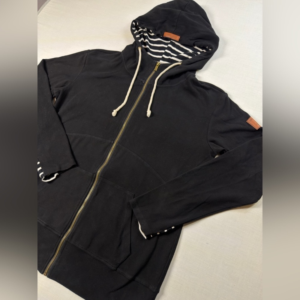 Ampersand Avenue Black & White Full Zip Hoodie Womens Size M - Picture 3 of 10